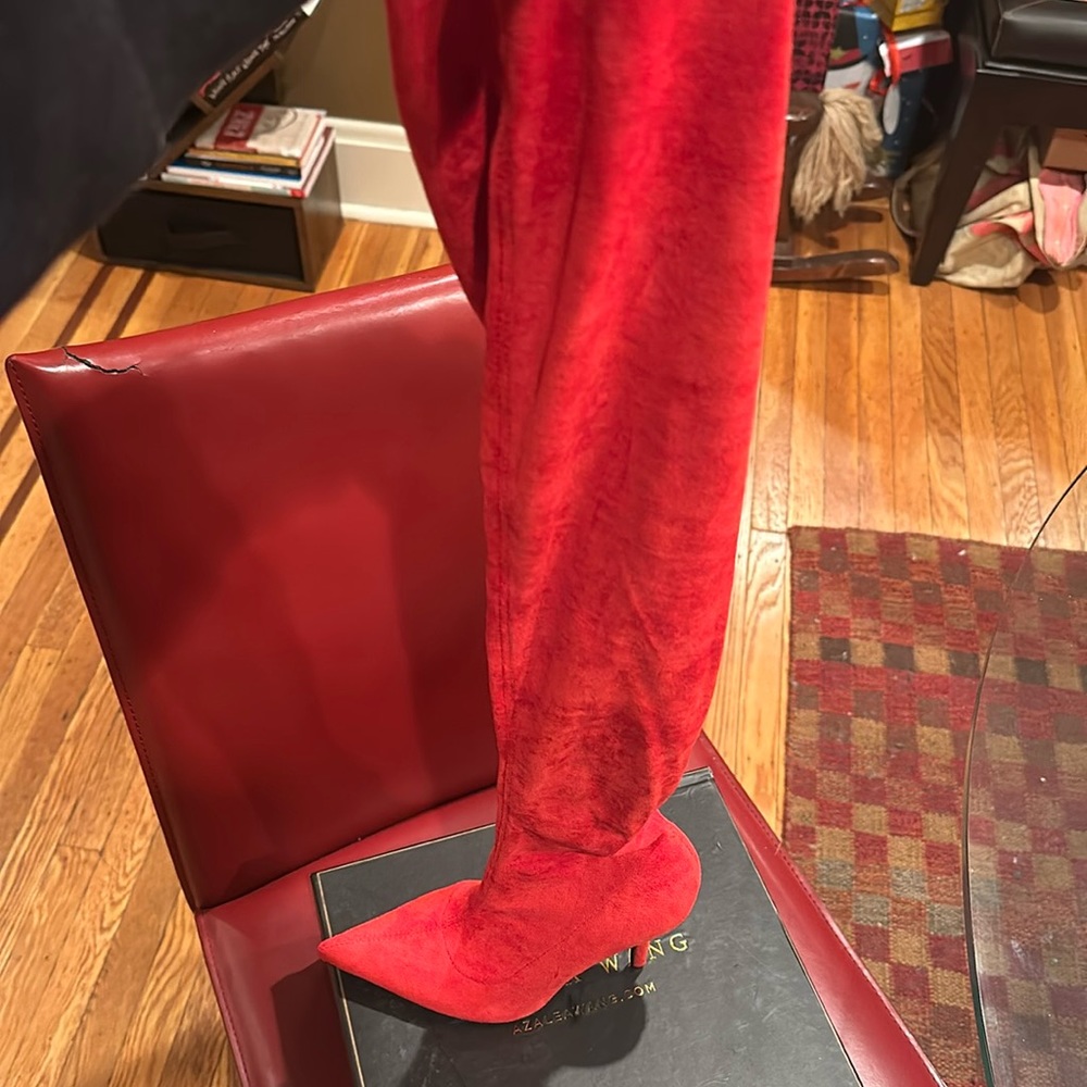 Azalea Wang Suede Thigh High Boots Size 7